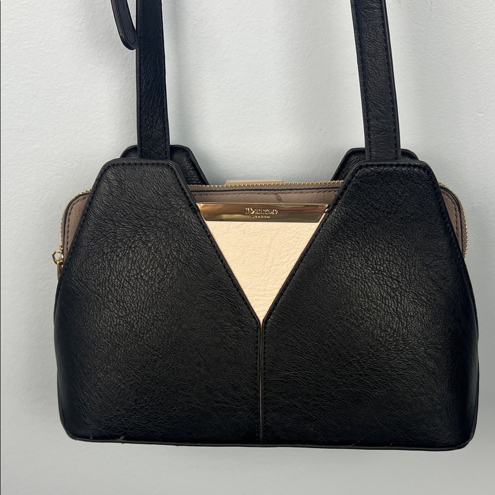 Black and Cream Women's Handbag